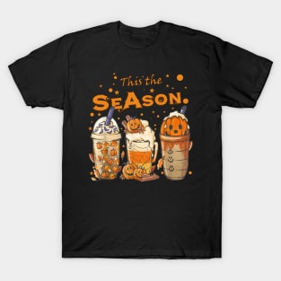 Tis The Season Pumpkin Spice Latte Halloween Herbst Kaffee T-Shirt